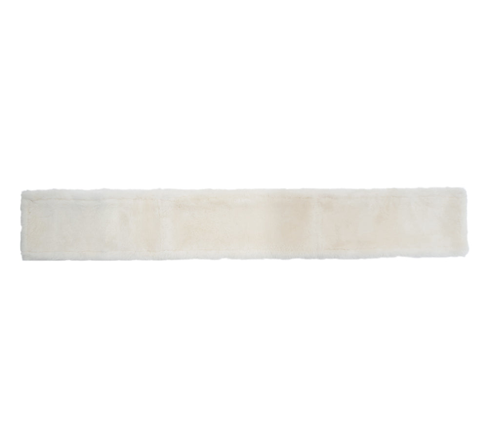 Fluffy Sheepskin Wool Shearling Lined Scarf Puni