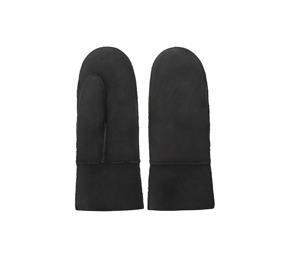 Fluffy Sheepskin Wool Mittens