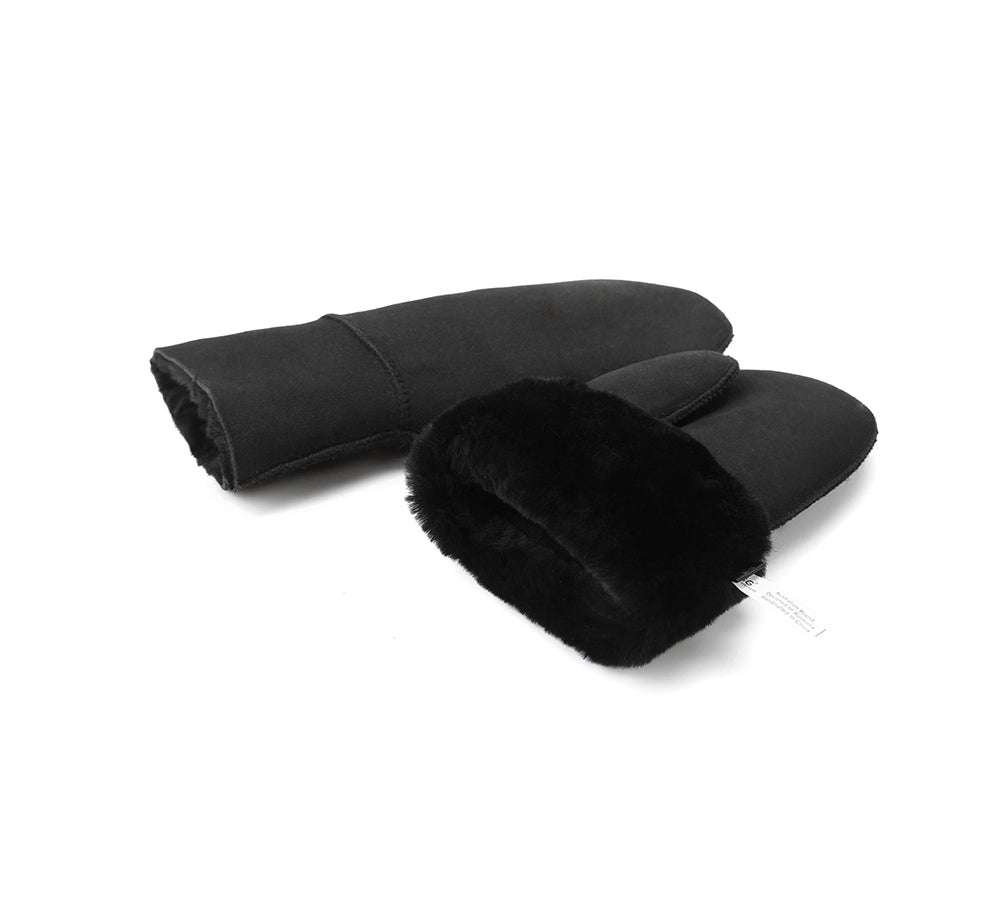 Fluffy Sheepskin Wool Mittens