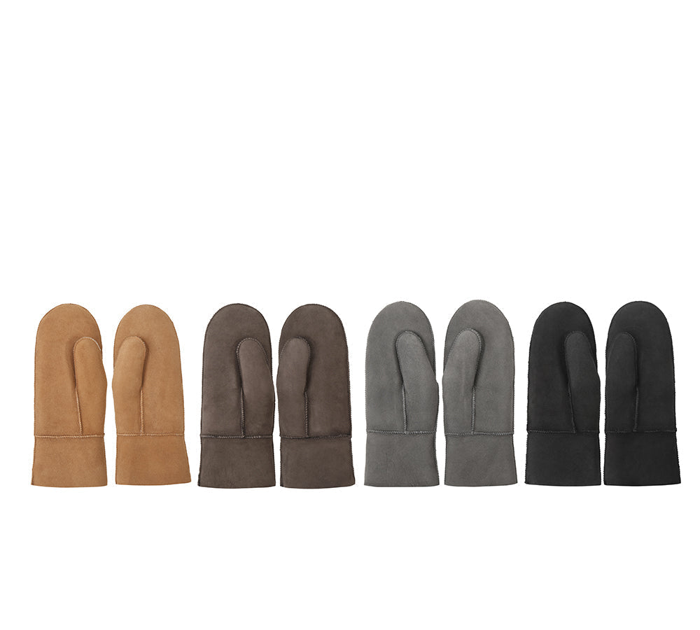 Fluffy Sheepskin Wool Mittens - Huakoa