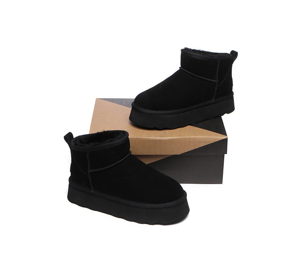 Ugg Mini Platform Boots Thick Bottom Ronnie - Huakoa