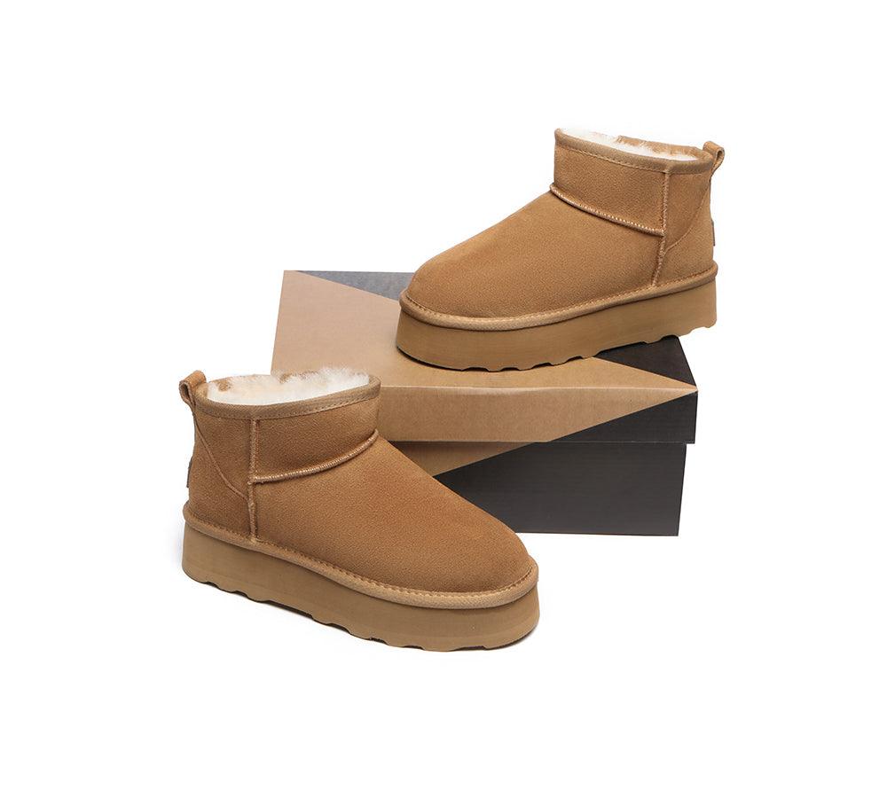 Ugg Mini Platform Boots Thick Bottom Ronnie - Huakoa