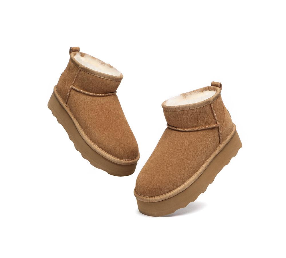 Ugg Mini Platform Boots Thick Bottom Ronnie - Huakoa