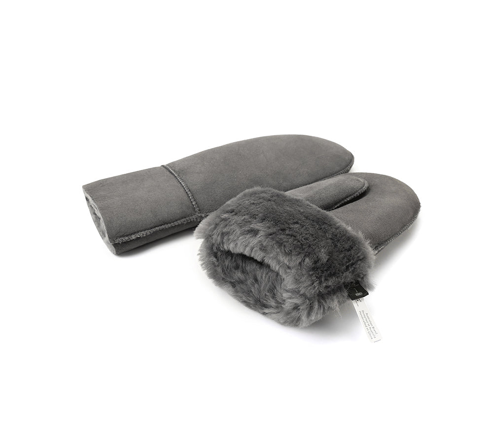 Fluffy Sheepskin Wool Mittens