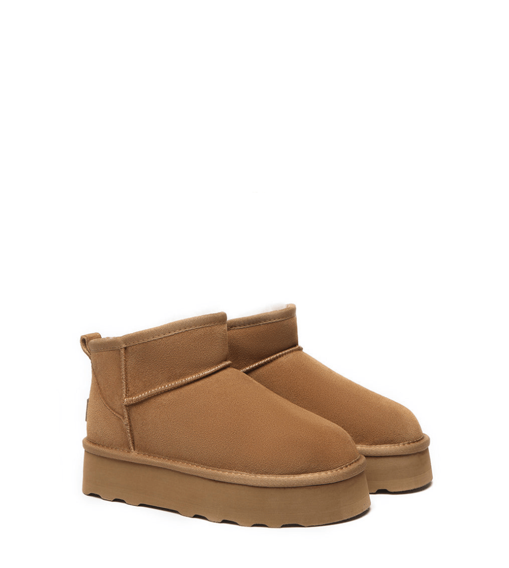 Ugg Mini Platform Boots Thick Bottom Ronnie - Huakoa